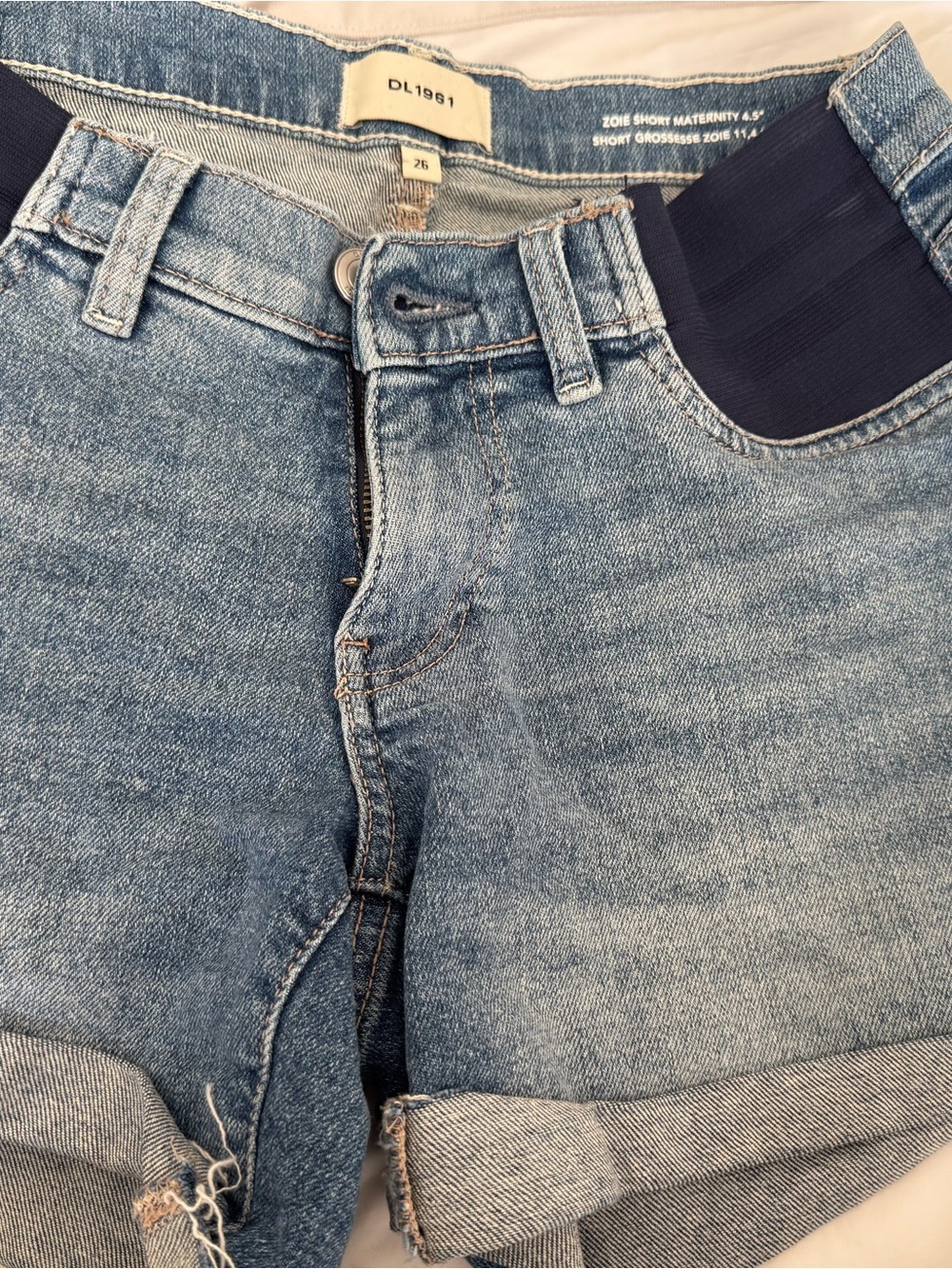 DL1961 Women's Zoie Maternity Denim Shorts (4.5 inch)